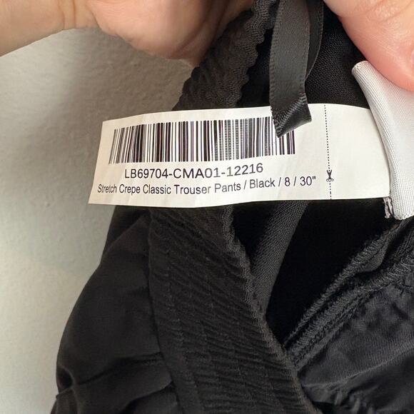 NWT Quince Stretch Crepe Classic Trouser in Black 8 - Picture 6 of 7